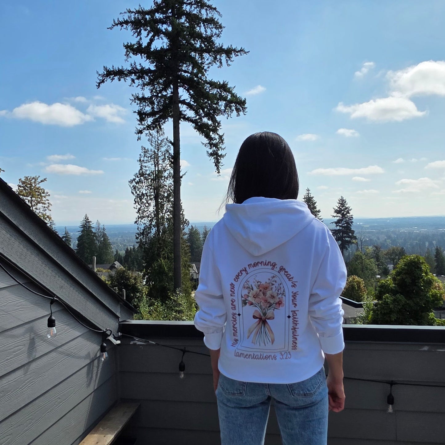 His Mercies Are New Every Morning Adult Midweight Hooded Sweatshirt