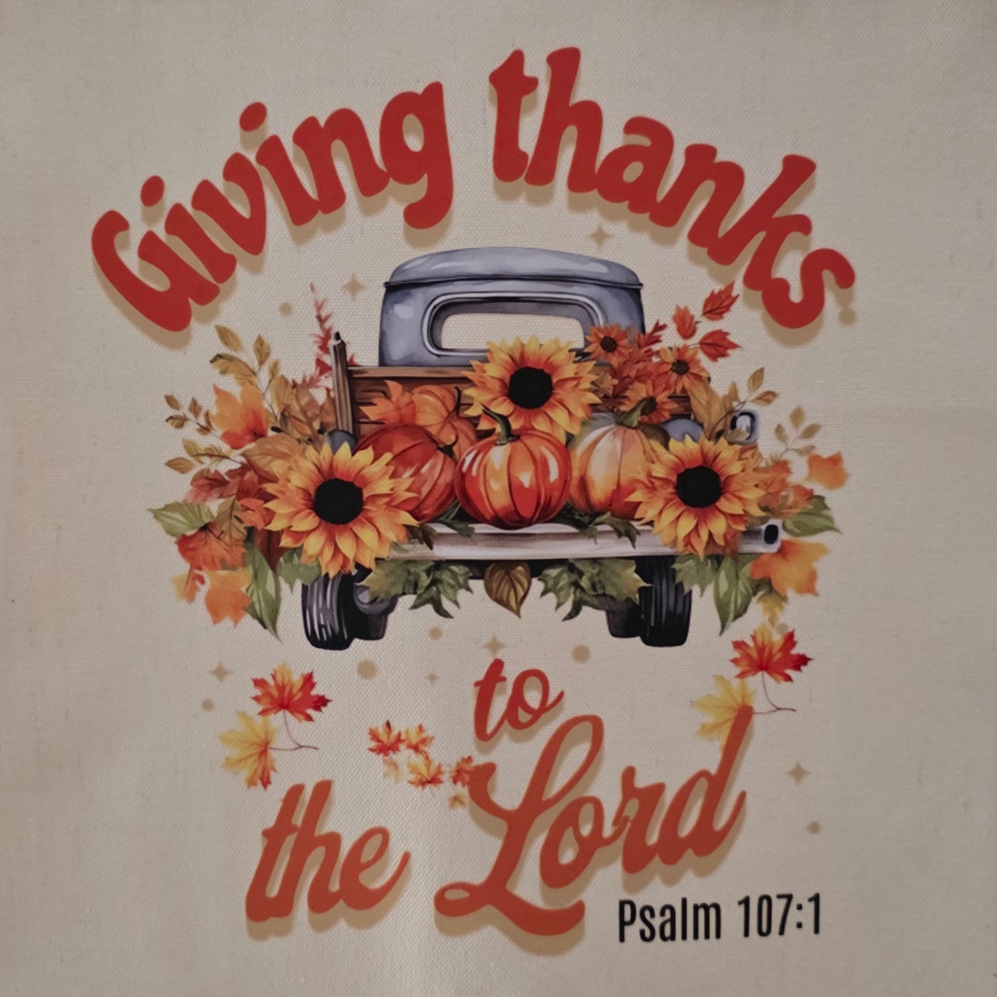 Small Canvas Totes - Giving Thanks to the Lord