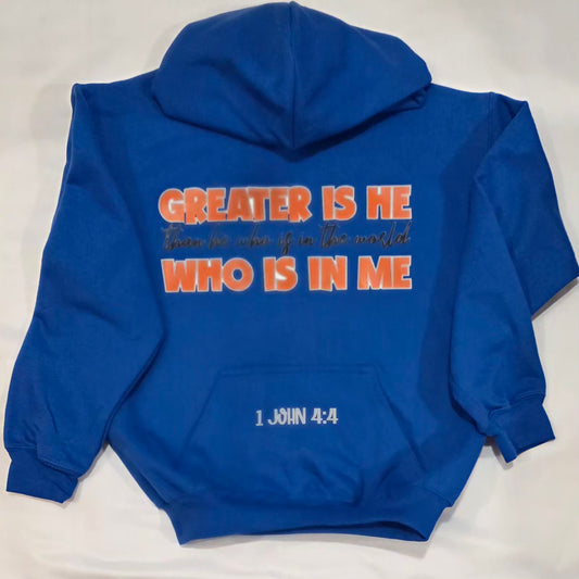 Greater Is He That is in Me Than he Who is in the World Youth Hoodie