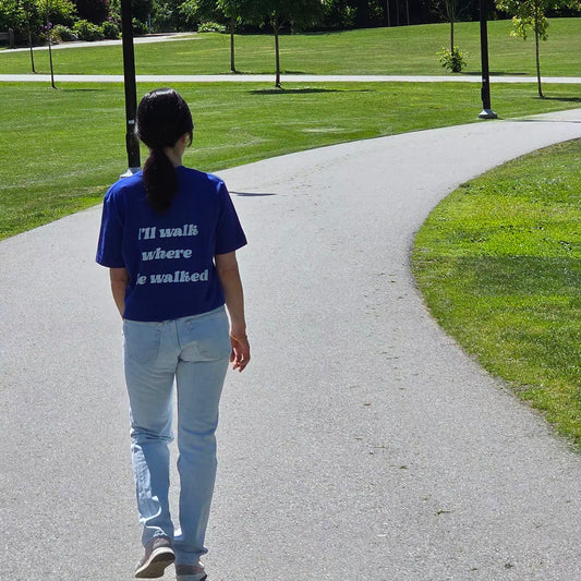 I'll Walk where He Walked Women T-shirt